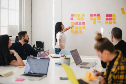 A team in a meeting